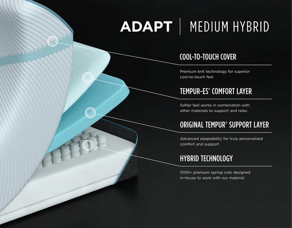 Tempurpedic® 11" TEMPUR-Adapt® Medium Hybrid Mattress