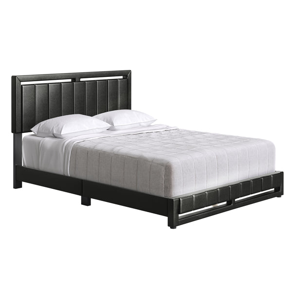 Beaumont Faux Leather / Senata Linen - Upholstered Platform Bed
