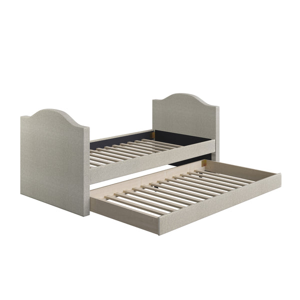 Messina Faux Leather / Birmingham Linen - Trundle Bed
