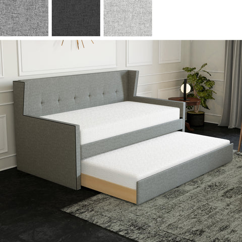 Carlisle Linen Trundle Bed