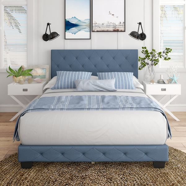 Chloe Linen Upholstered Platform Bed