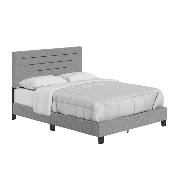 Luxembourg Faux Leather / Cordoba Linen - Upholstered Bed