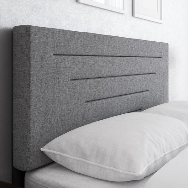 Luxembourg Faux Leather / Cordoba Linen - Upholstered Bed
