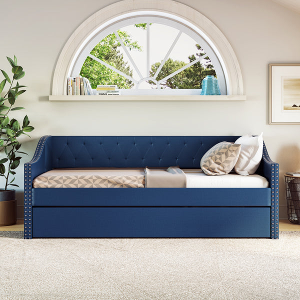 Manchester Linen / Darlington Faux Leather / Dorset - Velour Trundle Bed
