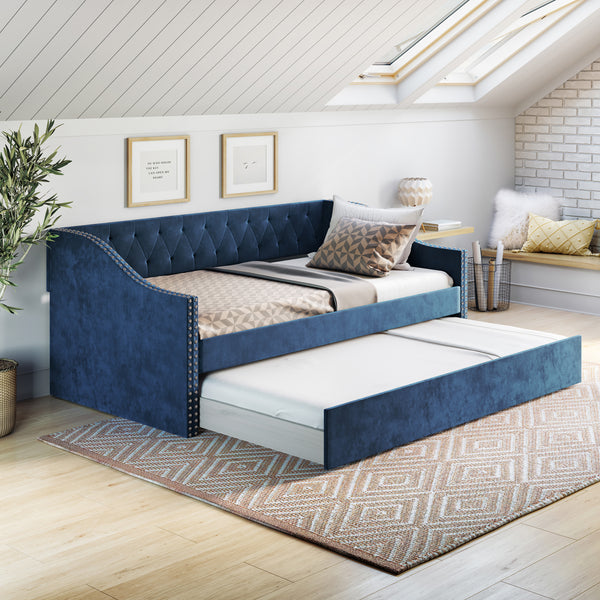 Manchester Linen / Darlington Faux Leather / Dorset - Velour Trundle Bed