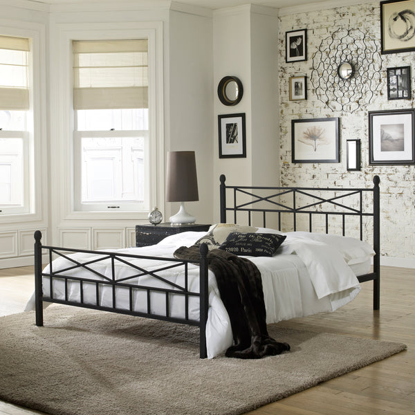 Emma Metal Platform Bed, Black, Twin