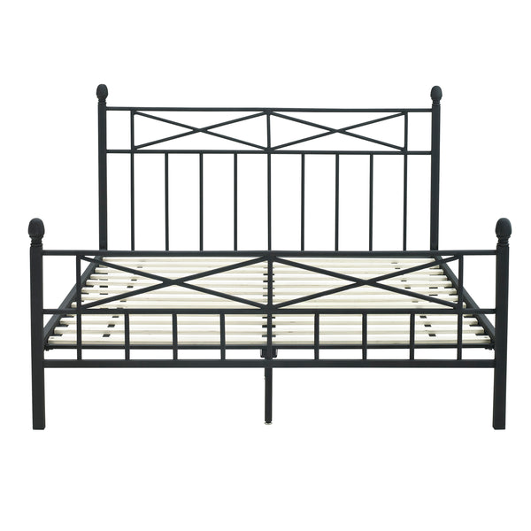 Emma Metal Platform Bed, Black, Twin