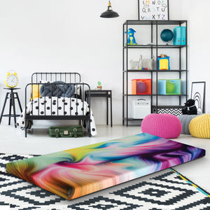 Groove Tie Dye Roll up Memory Foam Guest Bed Mattress