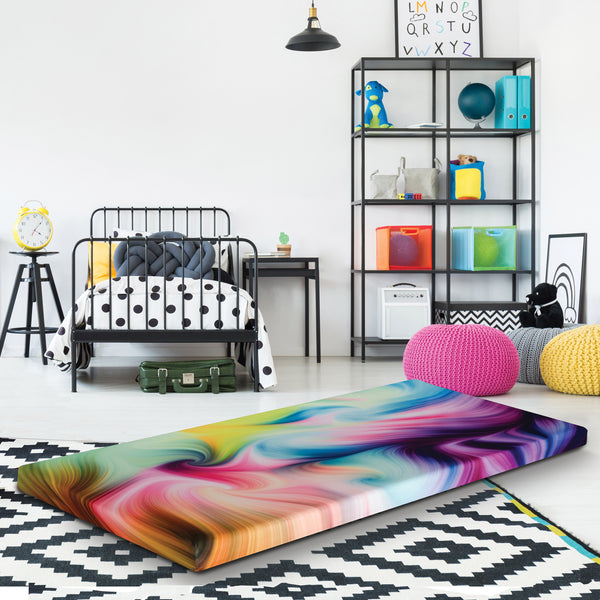 Groove Tie Dye Roll up Memory Foam Guest Bed Mattress