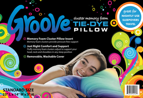 Groove Tie-Dye Memory Foam Pillow