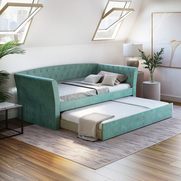 New Castle Linen / St Ives Faux Leather / Kendal Velour - Trundle Bed