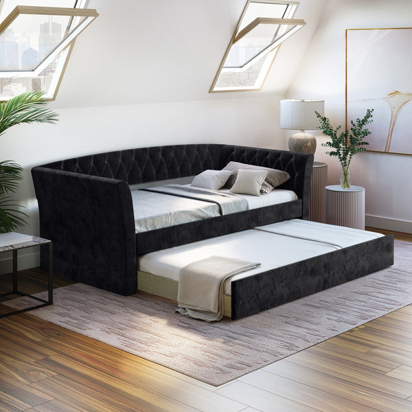 New Castle Linen / St Ives Faux Leather / Kendal Velour - Trundle Bed