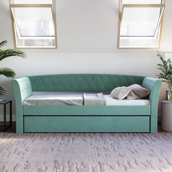 New Castle Linen / St Ives Faux Leather / Kendal Velour - Trundle Bed
