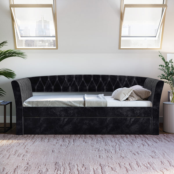New Castle Linen / St Ives Faux Leather / Kendal Velour - Trundle Bed