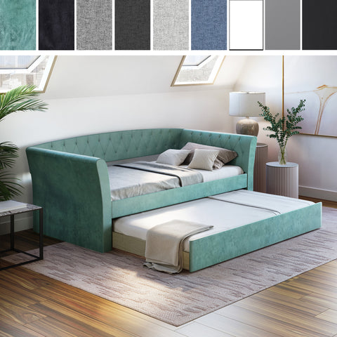 New Castle Linen / St Ives Faux Leather / Kendal Velour - Trundle Bed