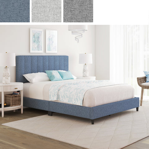 Leah Upholstered Platform Bed