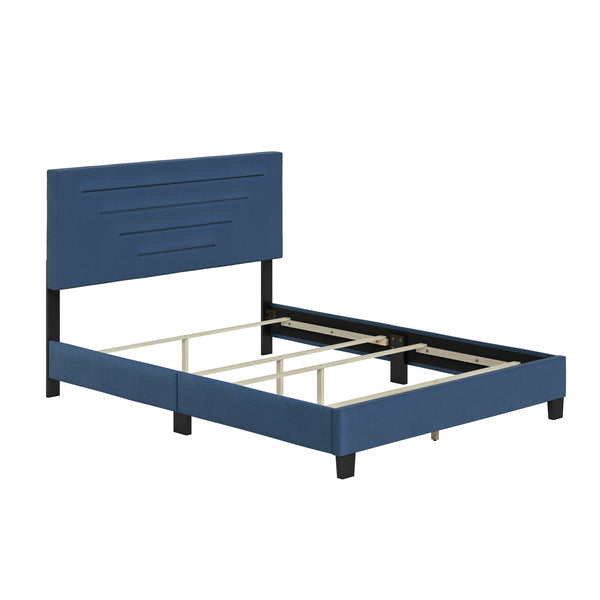 Luxembourg Faux Leather / Cordoba Linen - Upholstered Bed