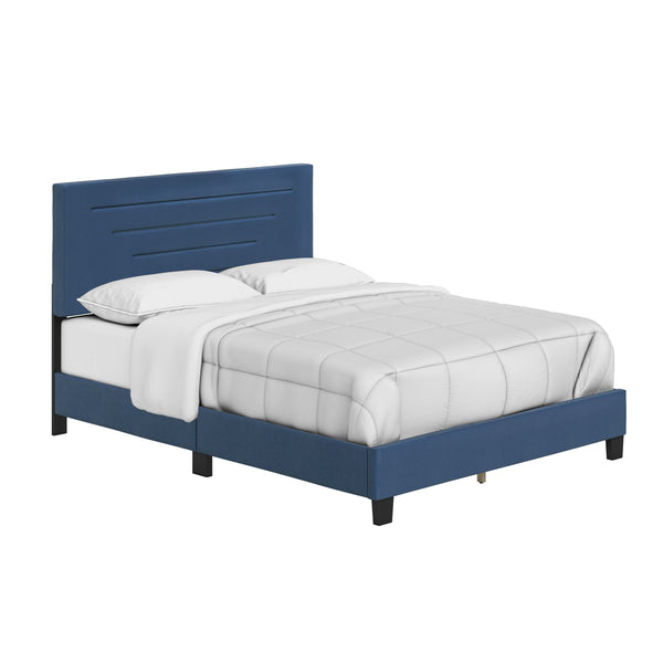 Luxembourg Faux Leather / Cordoba Linen - Upholstered Bed