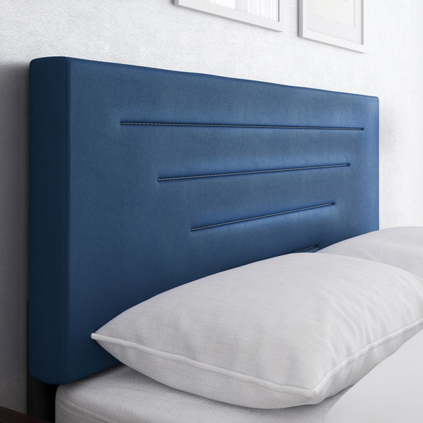Luxembourg Faux Leather / Cordoba Linen - Upholstered Bed