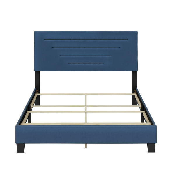 Luxembourg Faux Leather / Cordoba Linen - Upholstered Bed