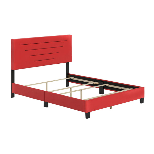 Luxembourg Faux Leather / Cordoba Linen - Upholstered Bed