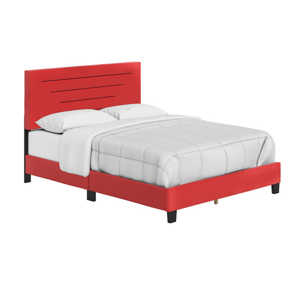 Luxembourg Faux Leather / Cordoba Linen - Upholstered Bed
