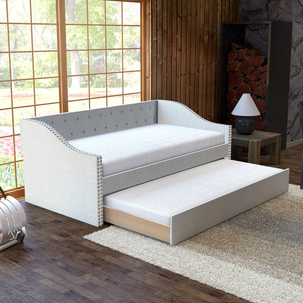 Manchester Linen / Darlington Faux Leather / Dorset - Velour Trundle Bed