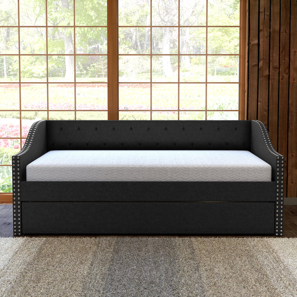 Manchester Linen / Darlington Faux Leather / Dorset - Velour Trundle Bed
