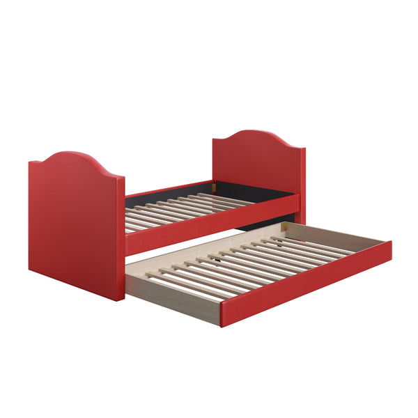 Messina Faux Leather / Birmingham Linen - Trundle Bed