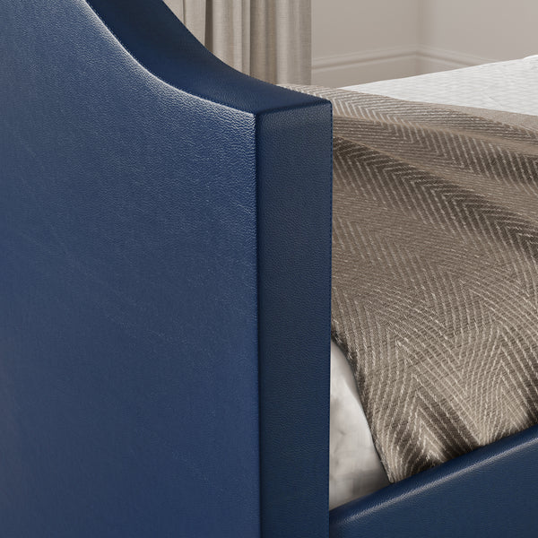 Messina Faux Leather / Birmingham Linen - Trundle Bed