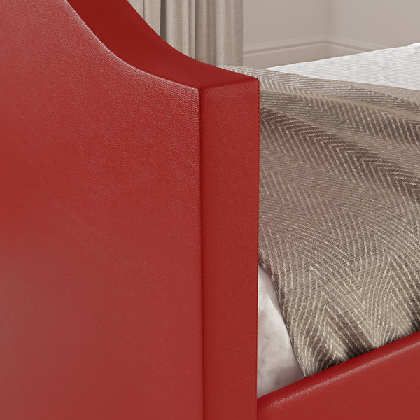 Messina Faux Leather / Birmingham Linen - Trundle Bed