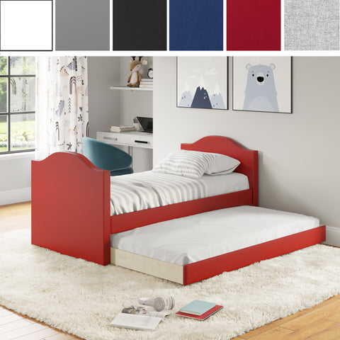 Messina Faux Leather / Birmingham Linen - Trundle Bed