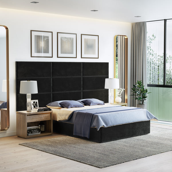 Masterpiece Upholstered Wall Panels Headboard - Set of 4 - Easy Assembly