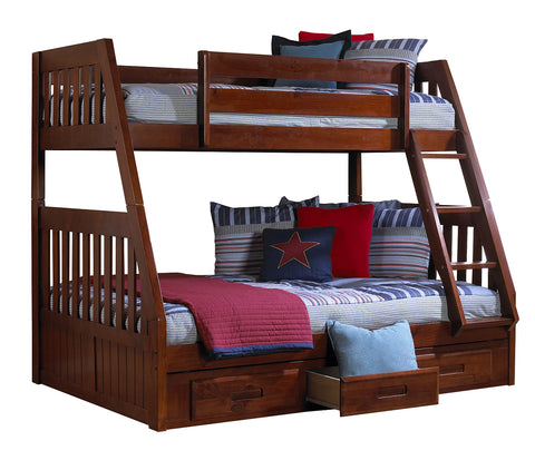 Twin over Full Merlot Bunk Bed