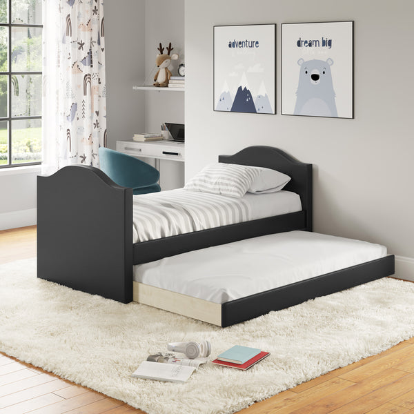 Messina Faux Leather / Birmingham Linen - Trundle Bed