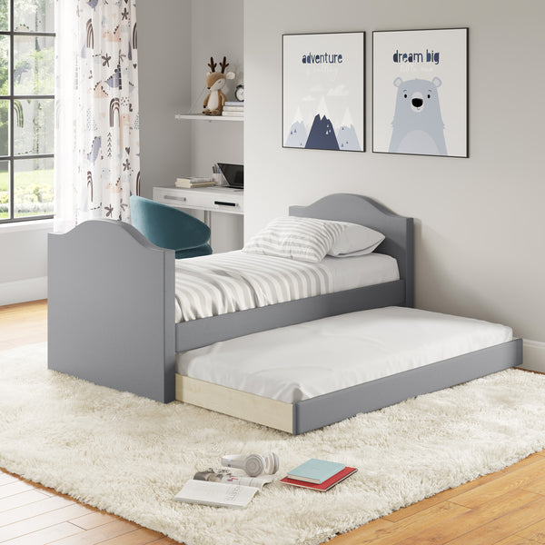 Messina Faux Leather / Birmingham Linen - Trundle Bed