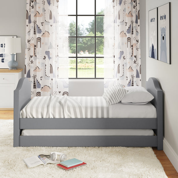 Messina Faux Leather / Birmingham Linen - Trundle Bed