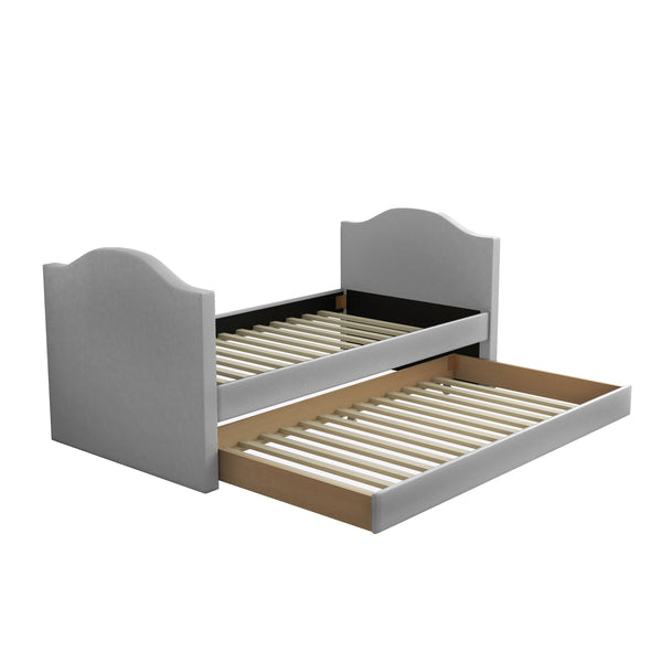 Messina Faux Leather / Birmingham Linen - Trundle Bed