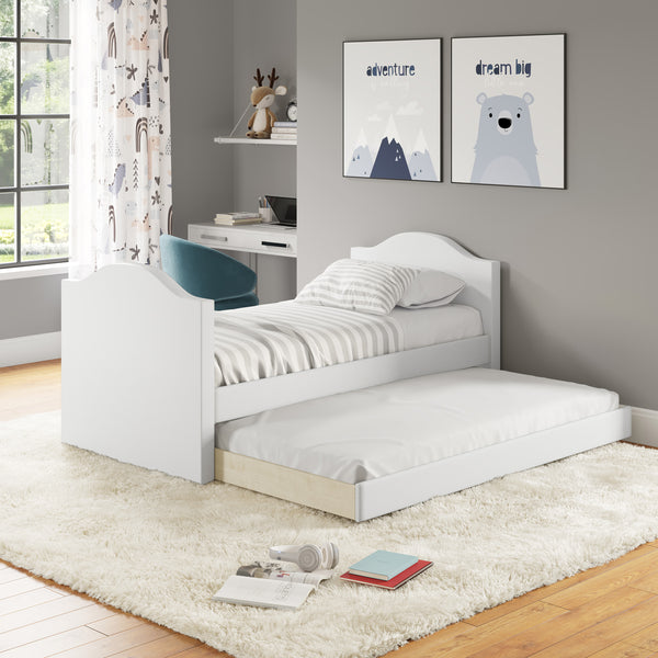 Messina Faux Leather / Birmingham Linen - Trundle Bed