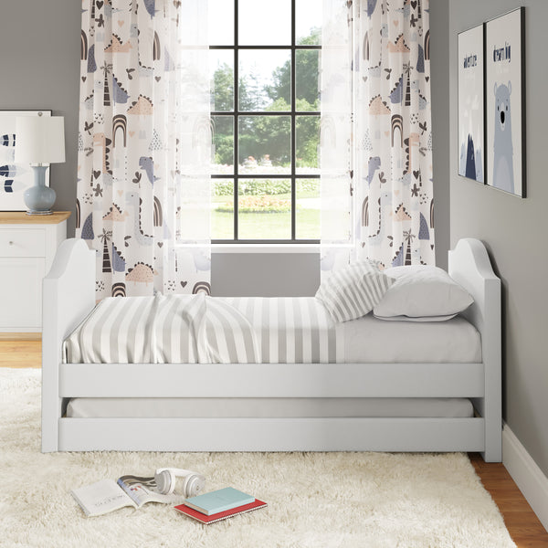 Messina Faux Leather / Birmingham Linen - Trundle Bed