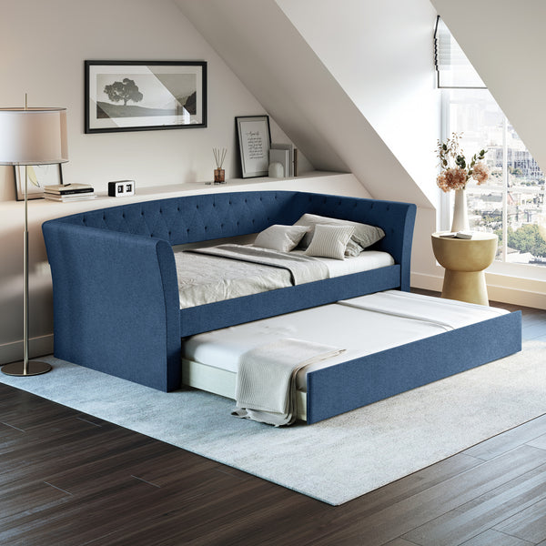 New Castle Linen / St Ives Faux Leather / Kendal Velour - Trundle Bed