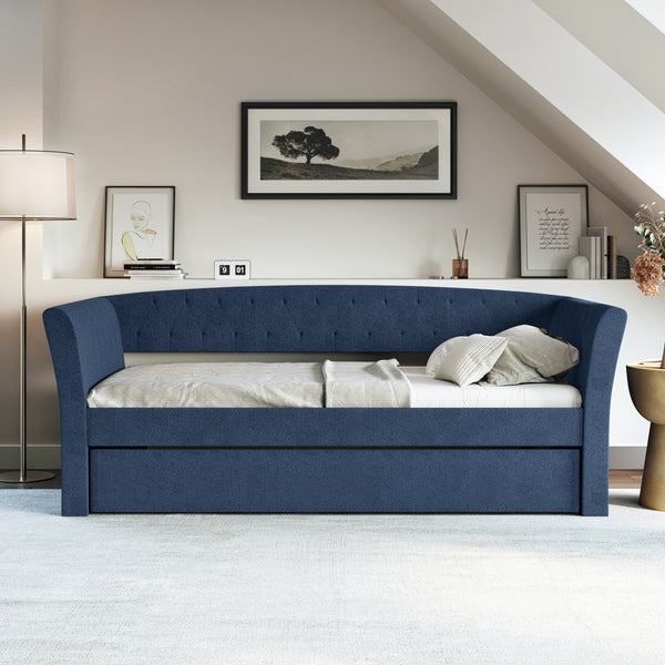 New Castle Linen / St Ives Faux Leather / Kendal Velour - Trundle Bed