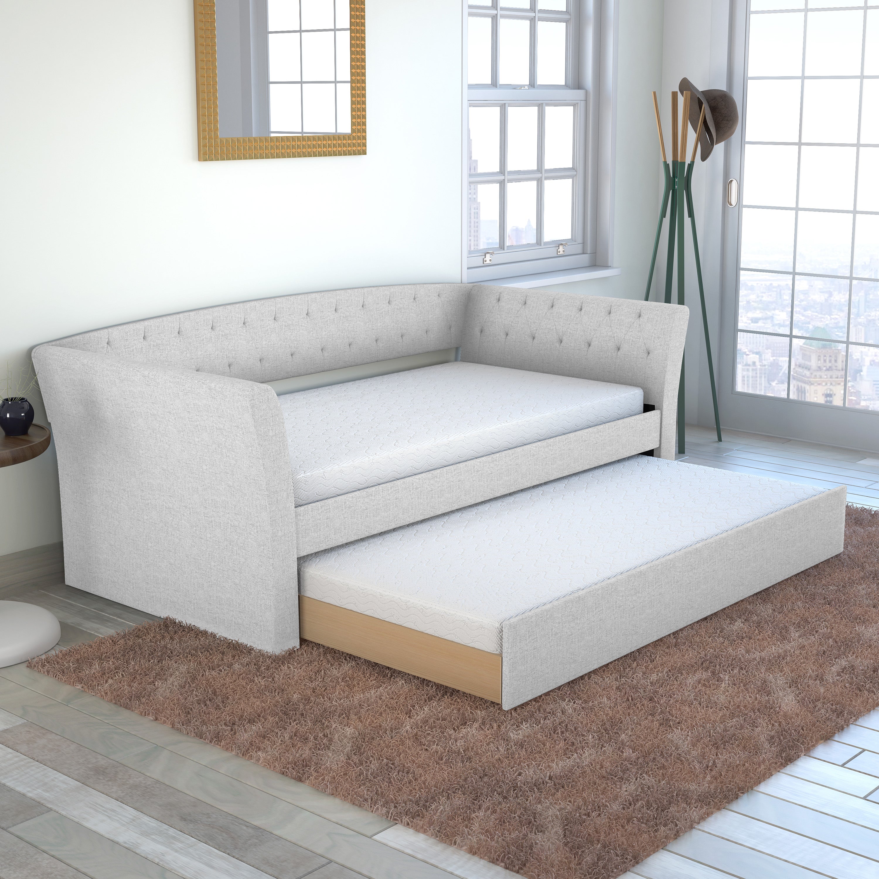 New Castle Linen / St Ives Faux Leather / Kendal Velour - Trundle Bed