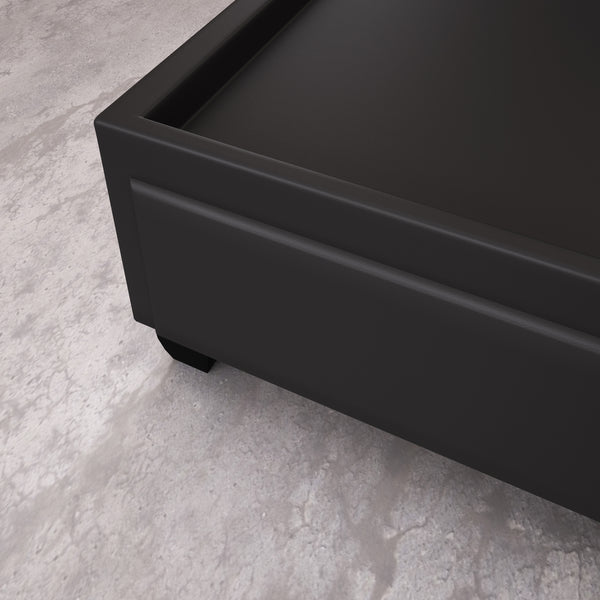 Modena Linen / Parma Faux Leather - Platform Storage Bed