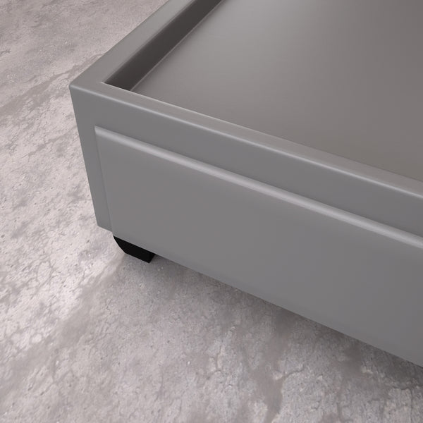 Modena Linen / Parma Faux Leather - Platform Storage Bed