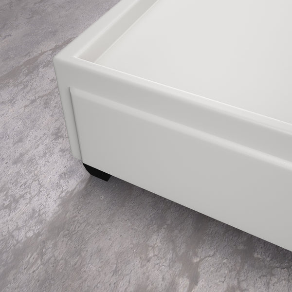 Modena Linen / Parma Faux Leather - Platform Storage Bed