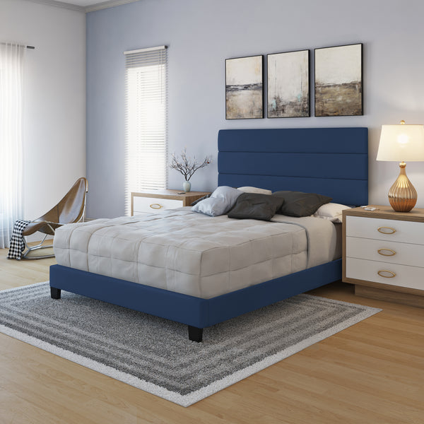 Piedmont Faux Leather Upholstered Platform Bed