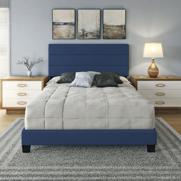 Piedmont Faux Leather Upholstered Platform Bed