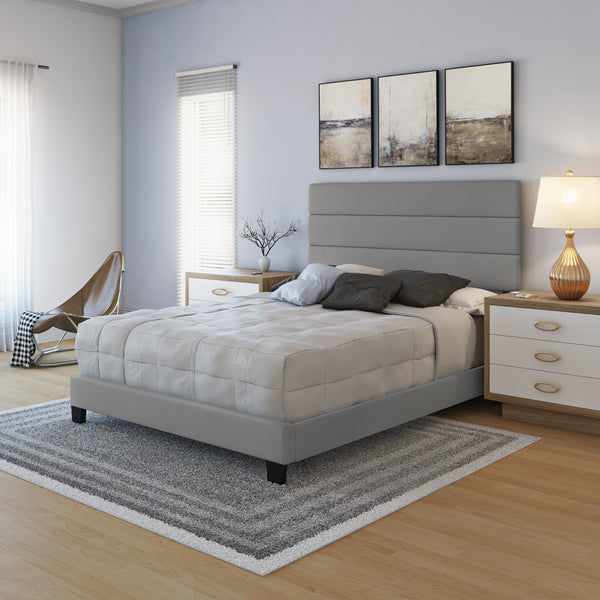 Piedmont Faux Leather Upholstered Platform Bed