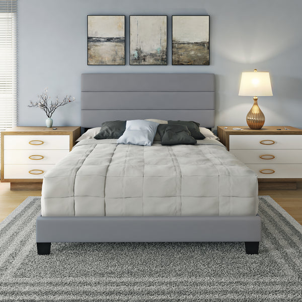Piedmont Faux Leather Upholstered Platform Bed